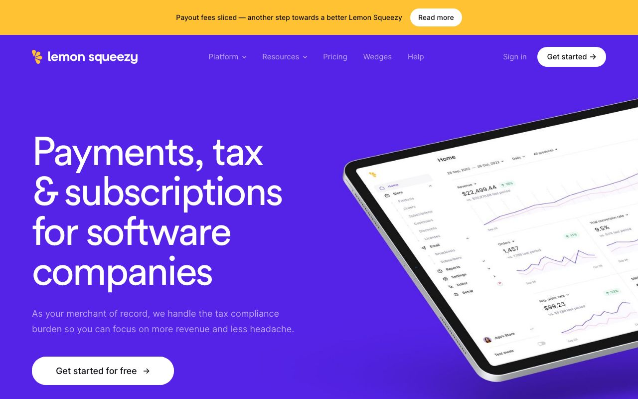 Lemon Squeezy screenshot